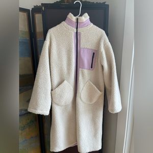 J.O.A Teddy Style Comfy Trench Coat Size Small